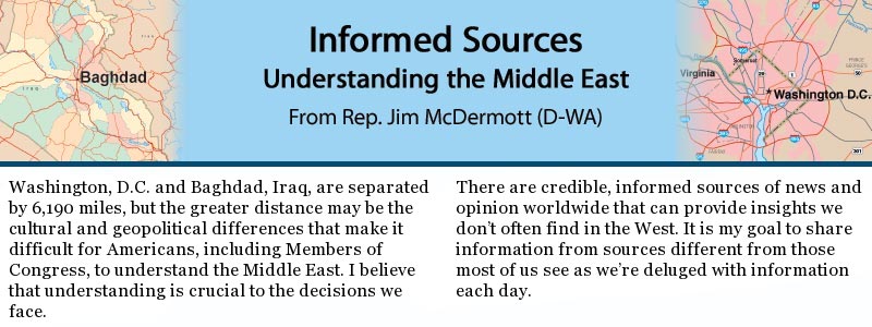 Informed Sources - There are credible, informed sources of news and opinions worldwide that can provide insights we dont often find in the West. It is my goal to share information from sources different from those most of us see as were deluged with information each day. 